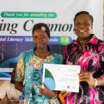 Certificate Presentation to Volunteers at the Digital Skills for Juveniles Project